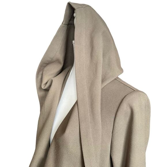 REVOLVE Soia & Kyo Sarie Draped Hooded Jacket Trench Coat Taupe XS Structured - Picture 6 of 16